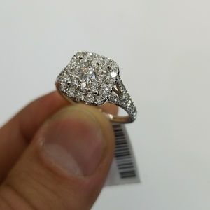 14k white gold diamond engagement ring
